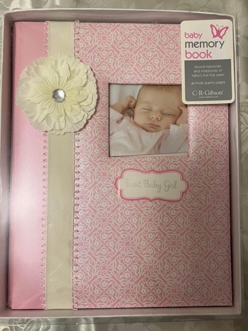 Sweet Baby Girl Memory Book - Pink Floral Cover